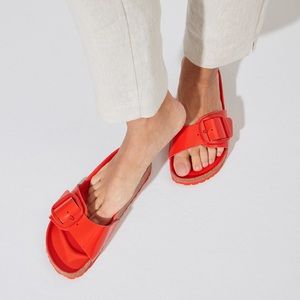 Birkenstock Madrid Big Buckle - High Shine Tomato Red